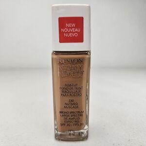 Revlon Foundation Nearly Naked Makeup Nutmeg 230 Broad Spectrum SPF 20 New 1 oz